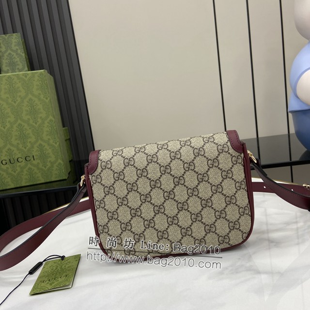 Gucci專櫃古馳最新款Horsebit 1955系列迷你肩背包單肩斜挎女包 jh2057型號：815205